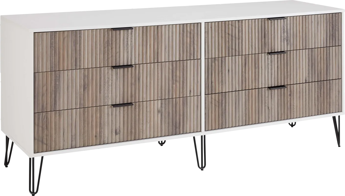 Trimper I Gray and White Dresser