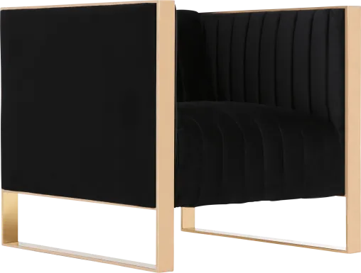 Dunellen Black Accent Chair