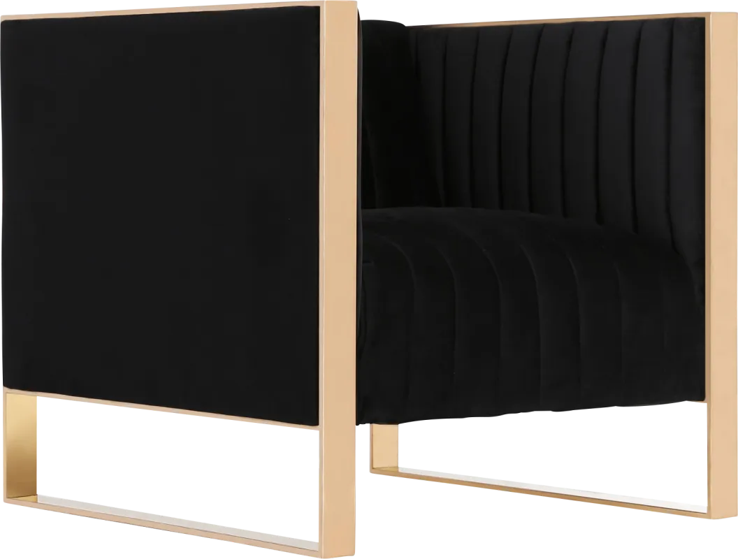 Dunellen Black Accent Chair