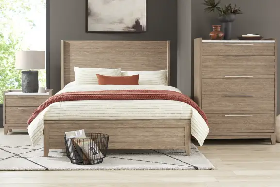 Ellenbrook Brown 5 Pc King Panel Bedroom