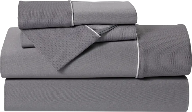 Bedgear Dri-Tec Gray 4 Pc Queen Bed Sheet Set