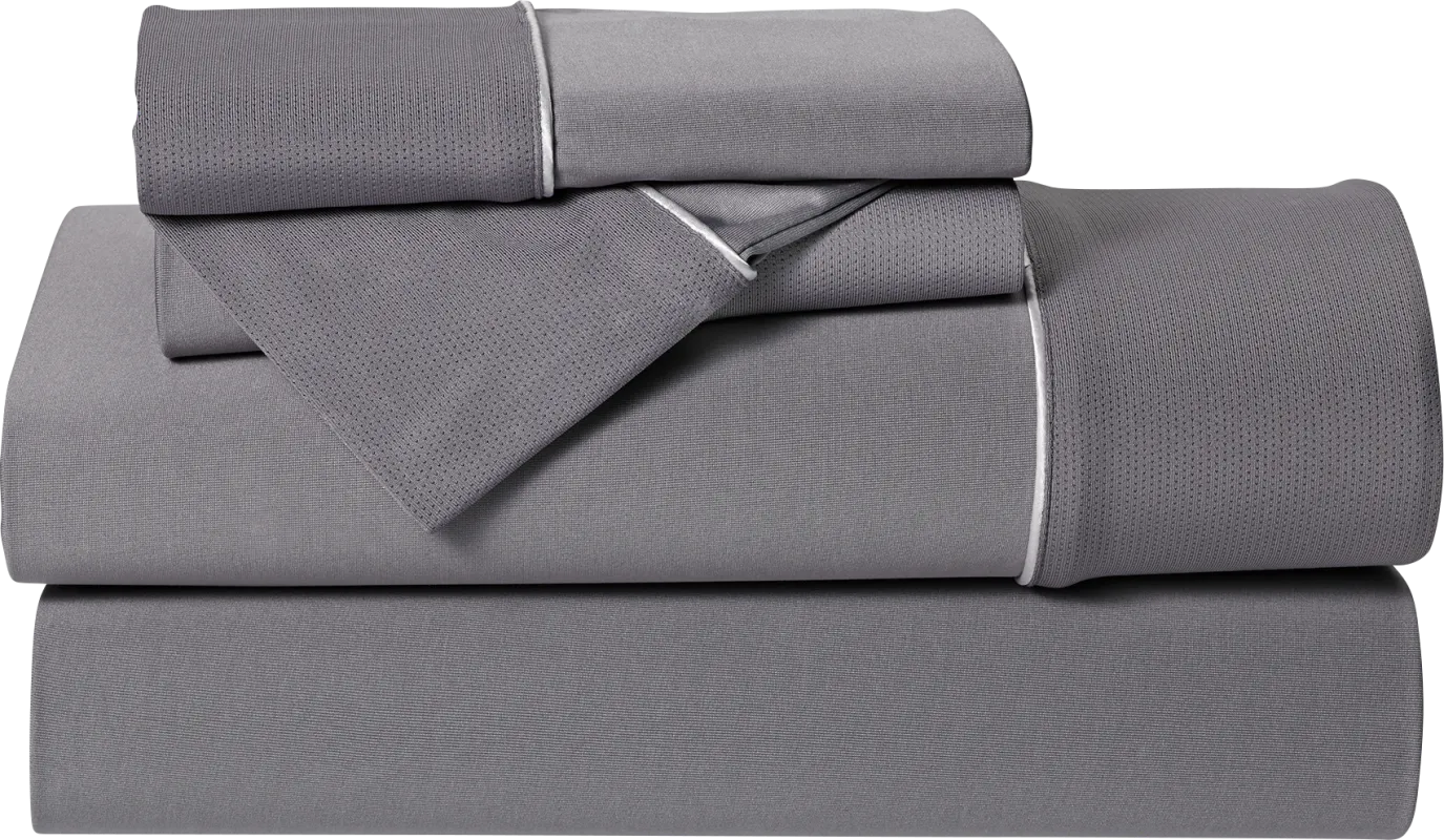 Bedgear Dri-Tec Gray 4 Pc Queen Bed Sheet Set