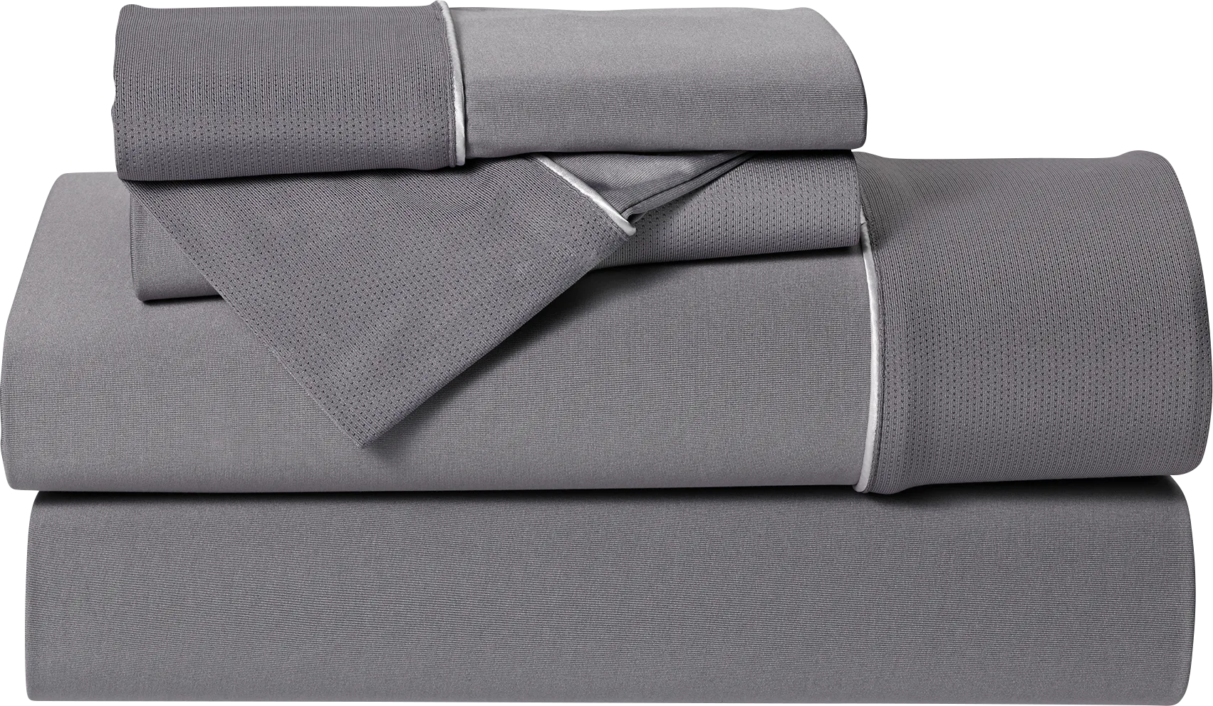 Bedgear Dri-Tec Gray 3 Pc Twin/Twin XL Bed Sheet Set - Image 1