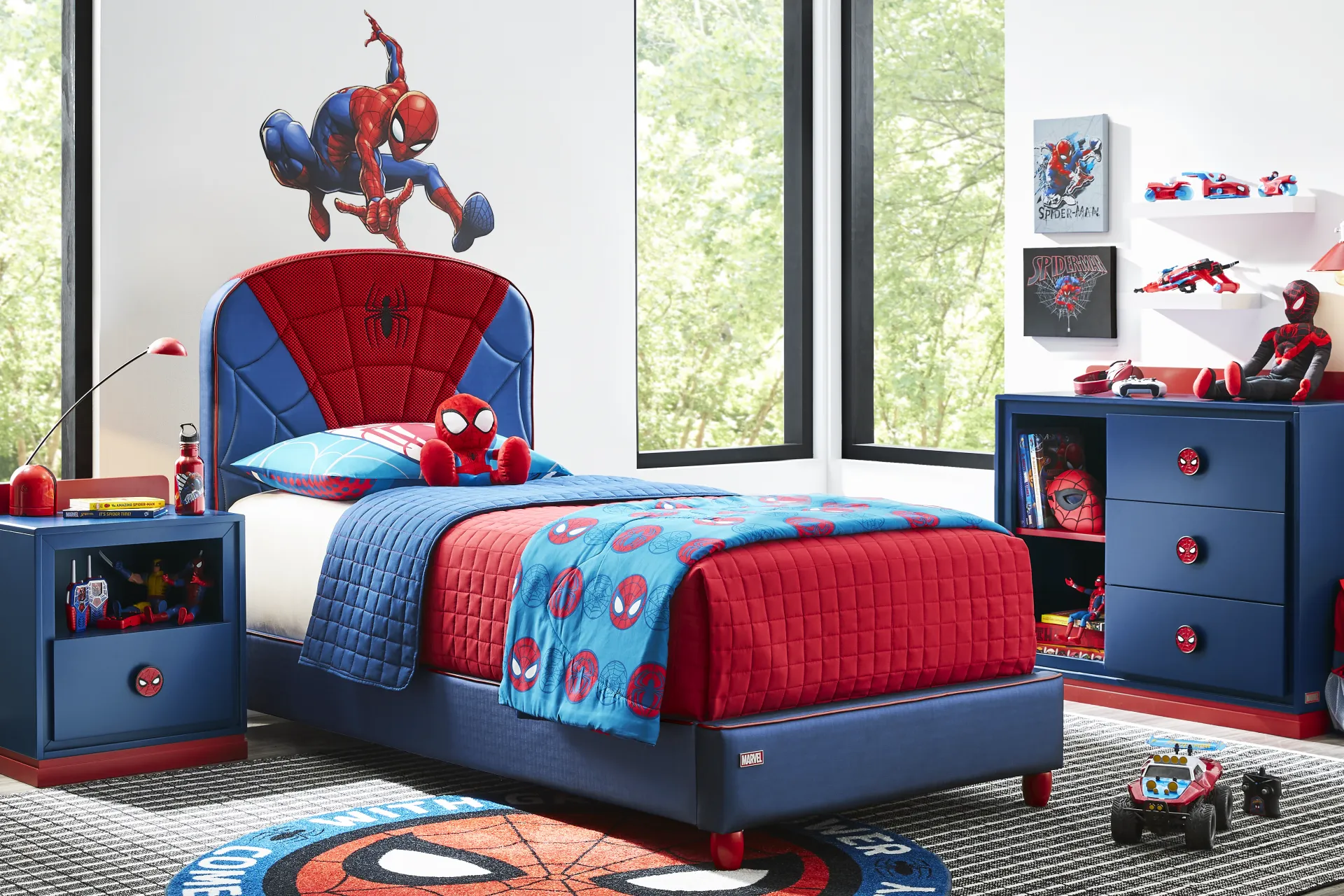 Spider-Man Twin Upholstered Bed - Image 1