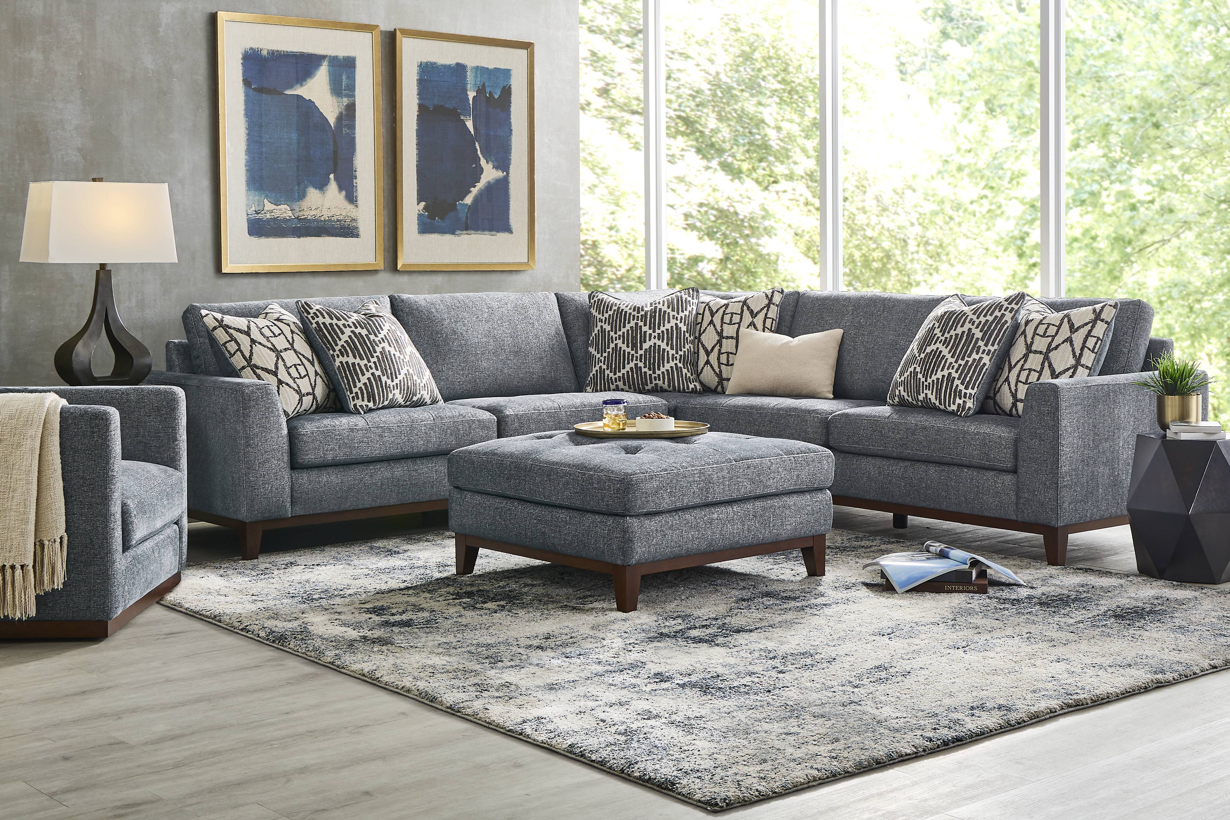Harmon Indigo 3 Pc Sectional - Thumbnail - Image 2