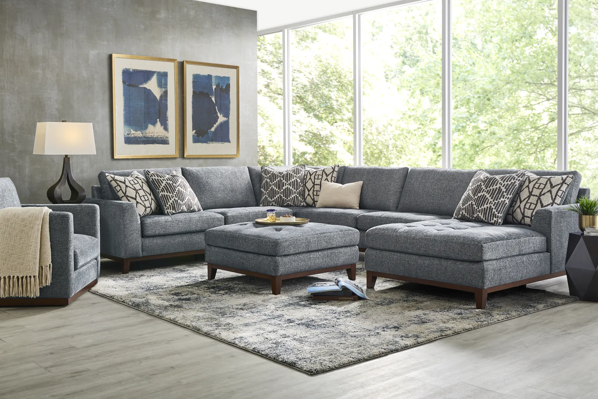 Harmon Indigo 3 Pc Sectional - Image 1