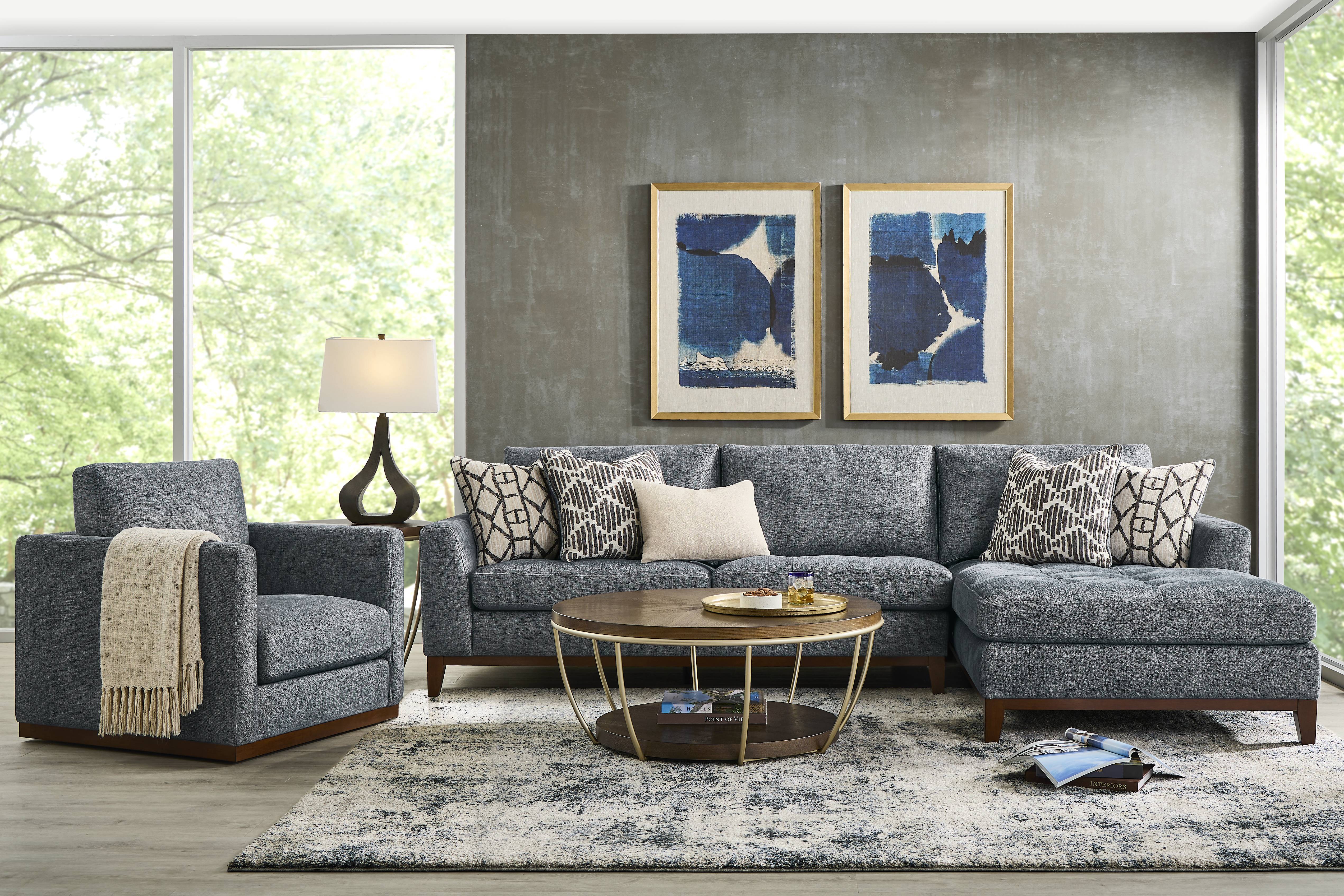 Harmon Indigo 2 Pc Sectional - Thumbnail - Image 2