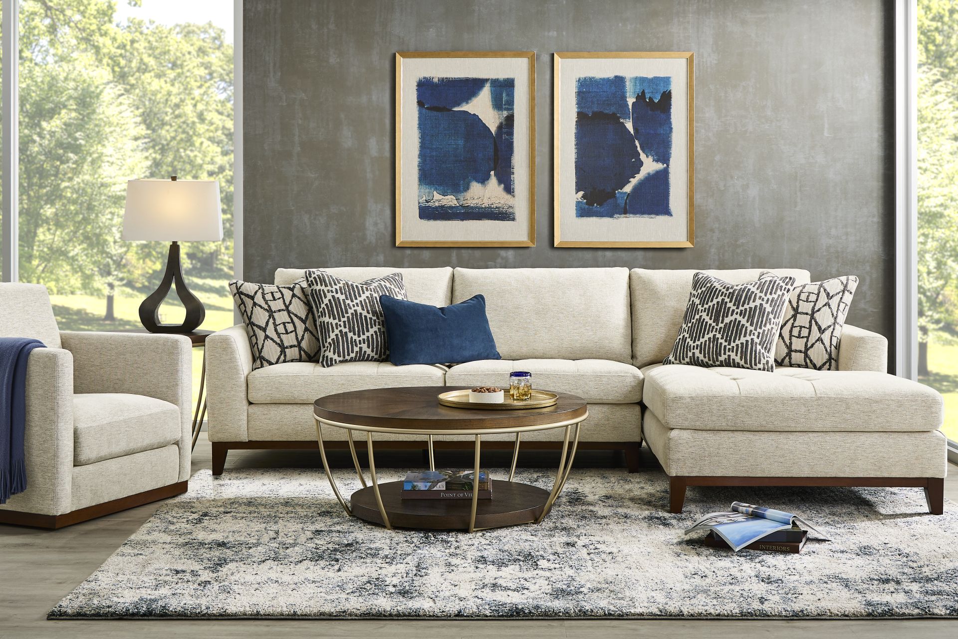 Harmon Beige 2 Pc Sectional - Image 2