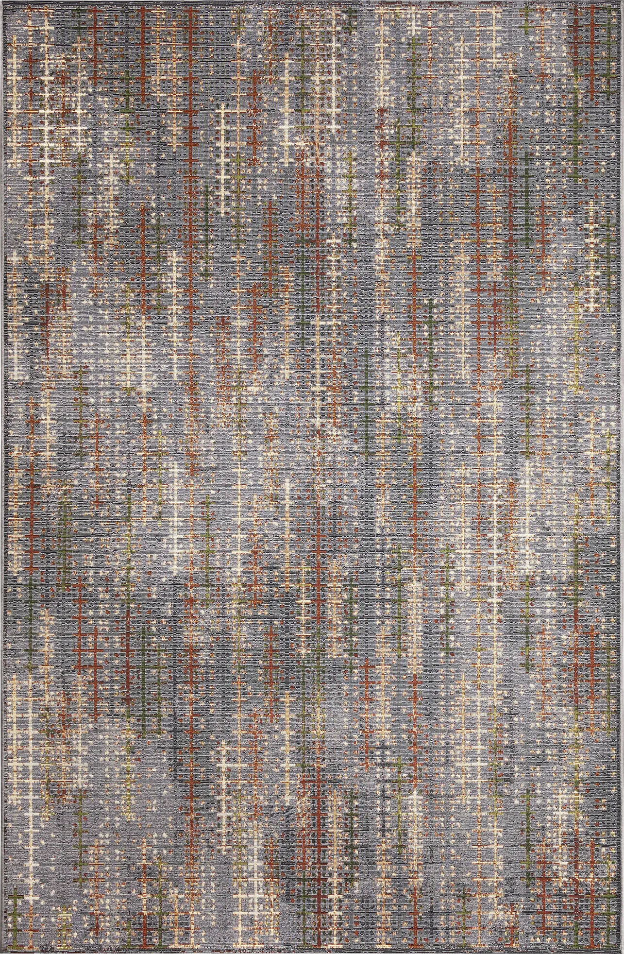Greeta Charcoal 7'10 x 9'10 Indoor/Outdoor Rug - Image 1