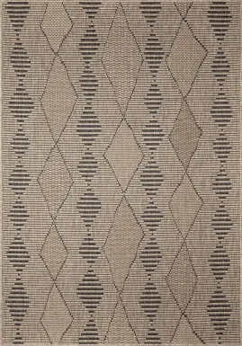 Kinacol Taupe 7'10 x 9'10 Indoor/Outdoor Rug