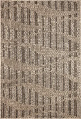 Beykos Taupe 7'10 x 9'10 Indoor/Outdoor Rug