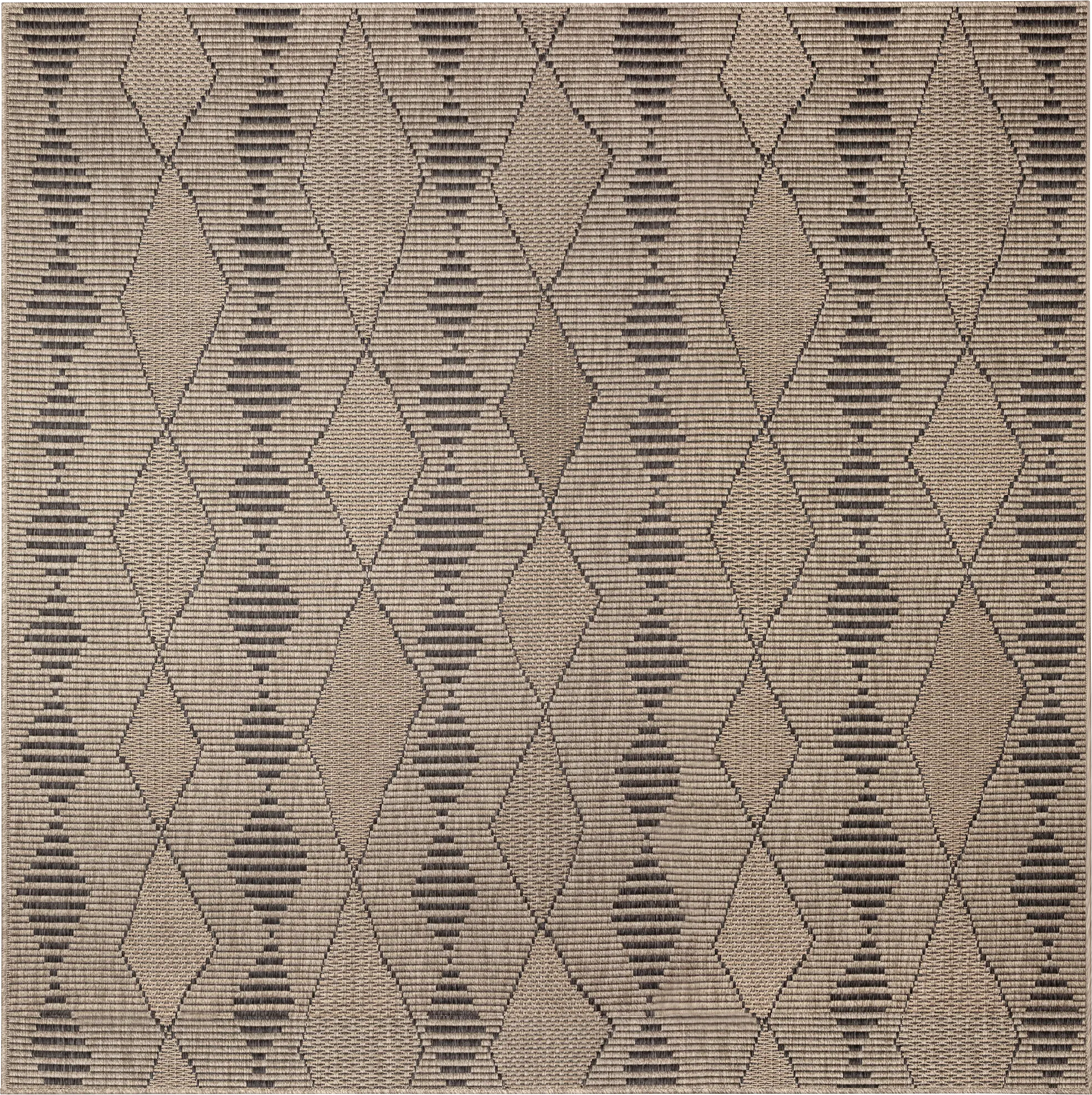 Kinacol Taupe 7'10 Square Indoor/Outdoor Rug - Thumbnail - Image 1