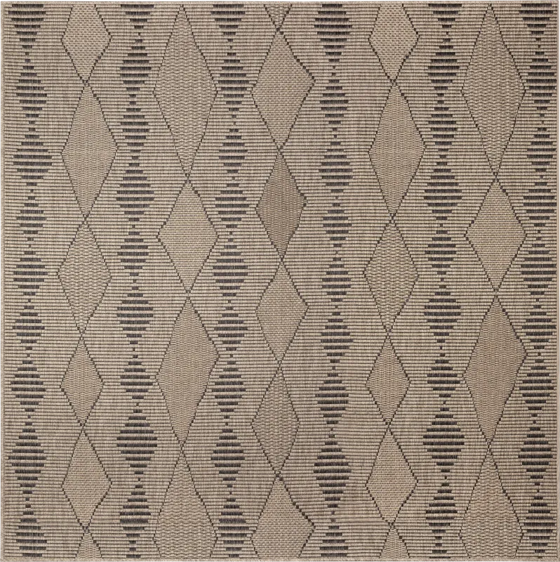 Kinacol Taupe 7'10 Square Indoor/Outdoor Rug