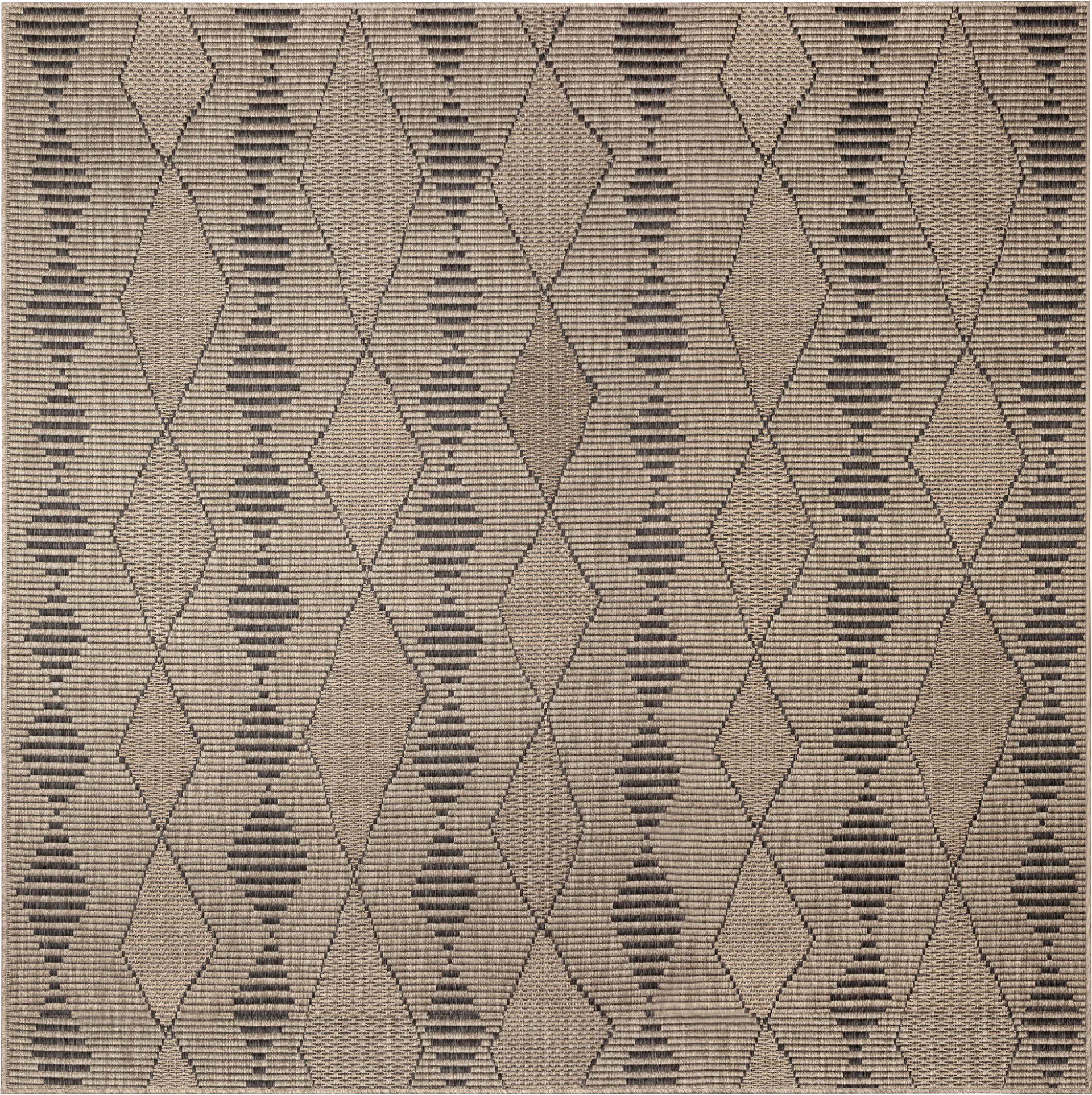 Kinacol Taupe 7'10 Square Indoor/Outdoor Rug - Image 1