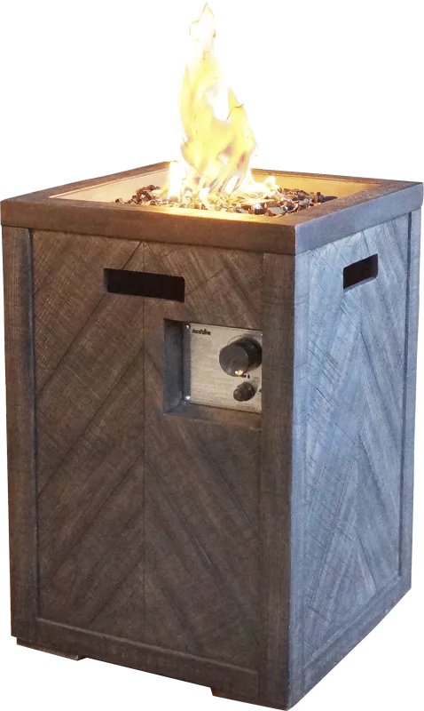 Westville Gray Outdoor 19.5 in. Square Fire Pit