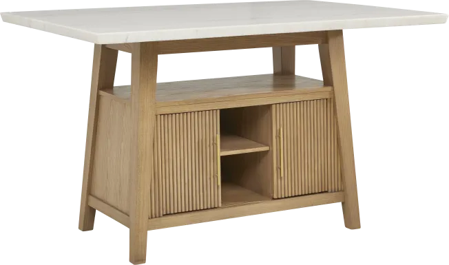 Viola Natural Counter Height Marble Top Table