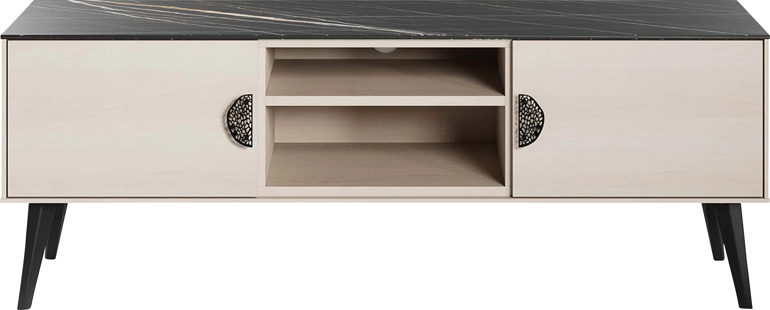 Jenville White and Black 55.5 in. Console - Thumbnail - Image 1