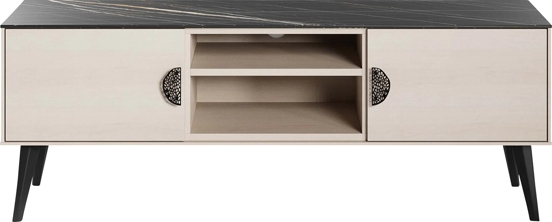 Jenville White and Black 55.5 in. Console - Image 1