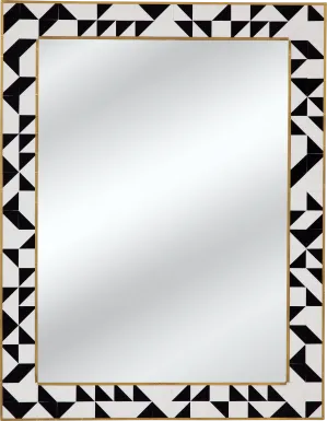 Dungarrie Black and Cream Mirror