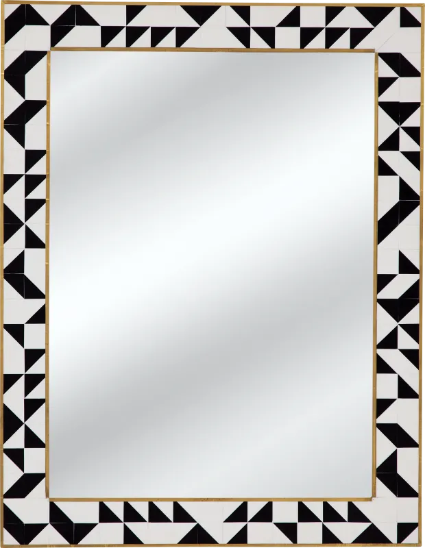 Dungarrie Black and Cream Mirror