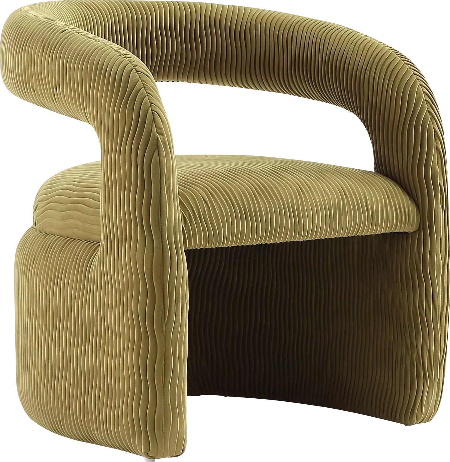 Flaminian Olive Green Arm Chair - Image 1