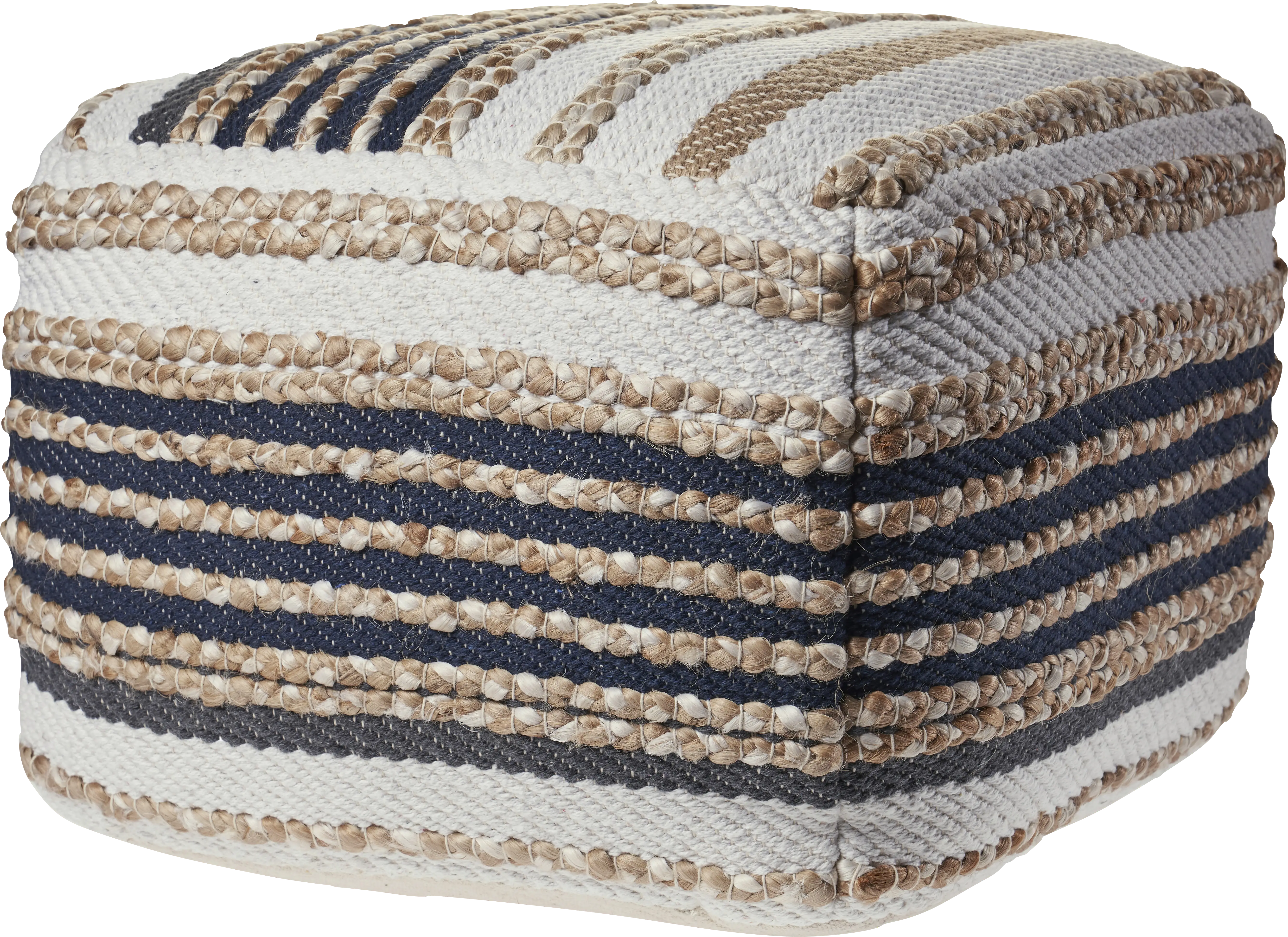 Moreze Black/Tan Pouf