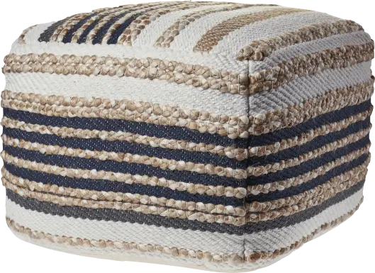 Moreze Black/Tan Pouf