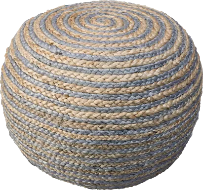 Buitra Tan/Gray Pouf