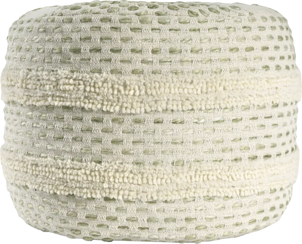 Vaddo Sage/Ivory Pouf