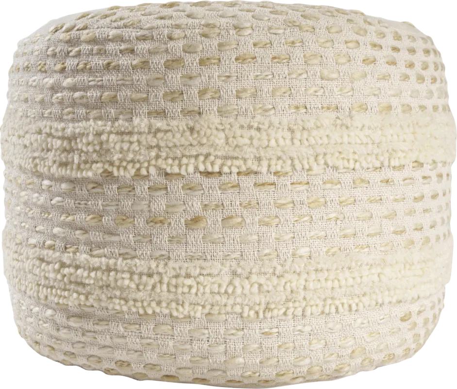 Vaddo Beige/Ivory Pouf