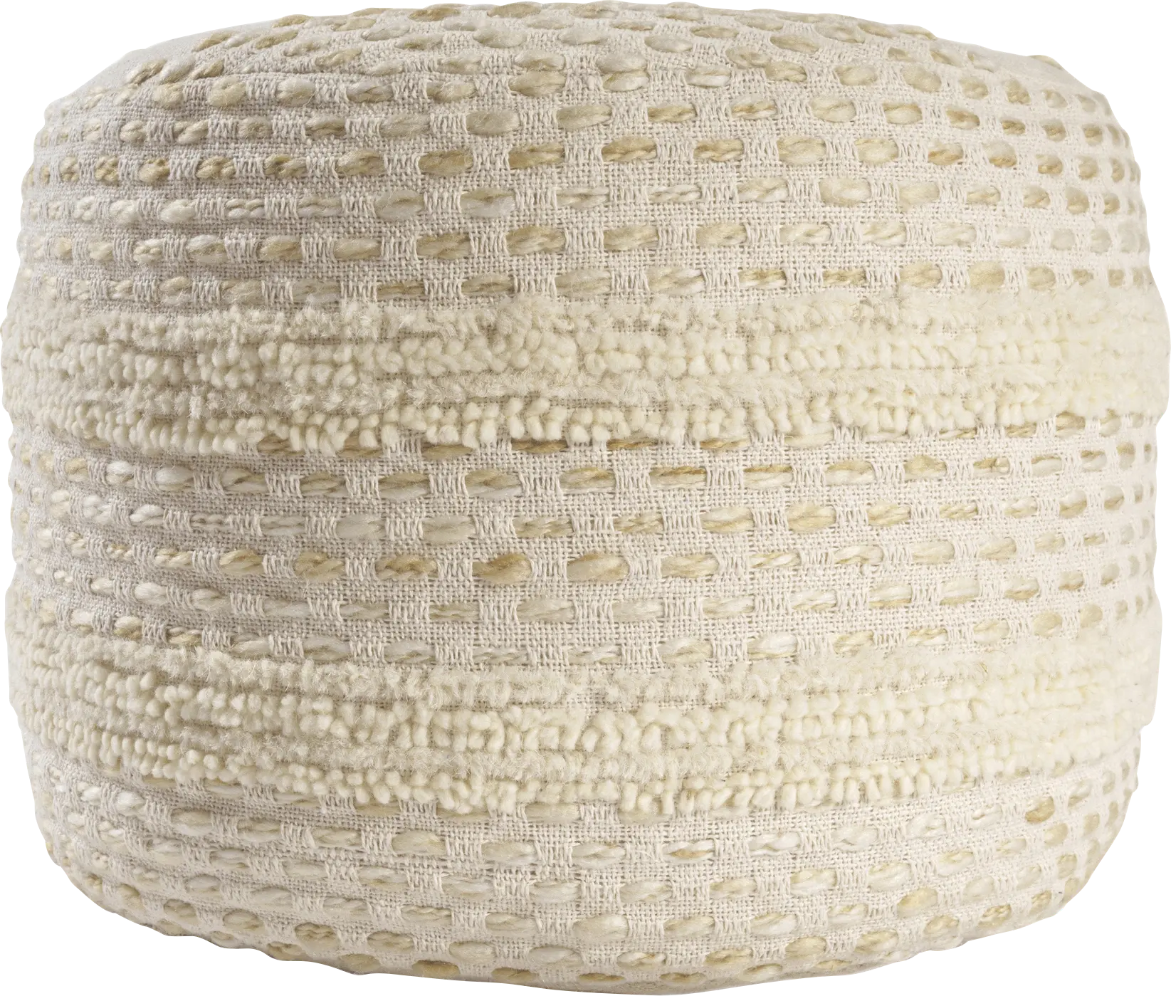 Vaddo Beige/Ivory Pouf