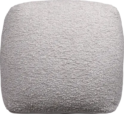 Nelior Gray Pouf