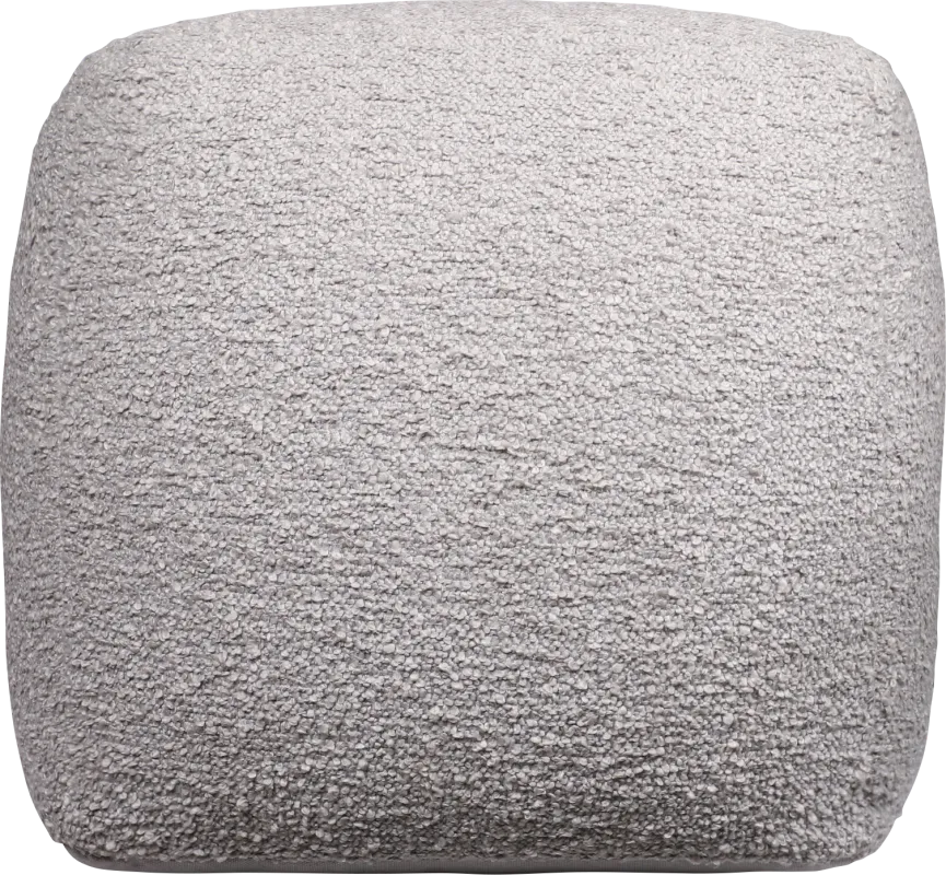 Nelior Gray Pouf