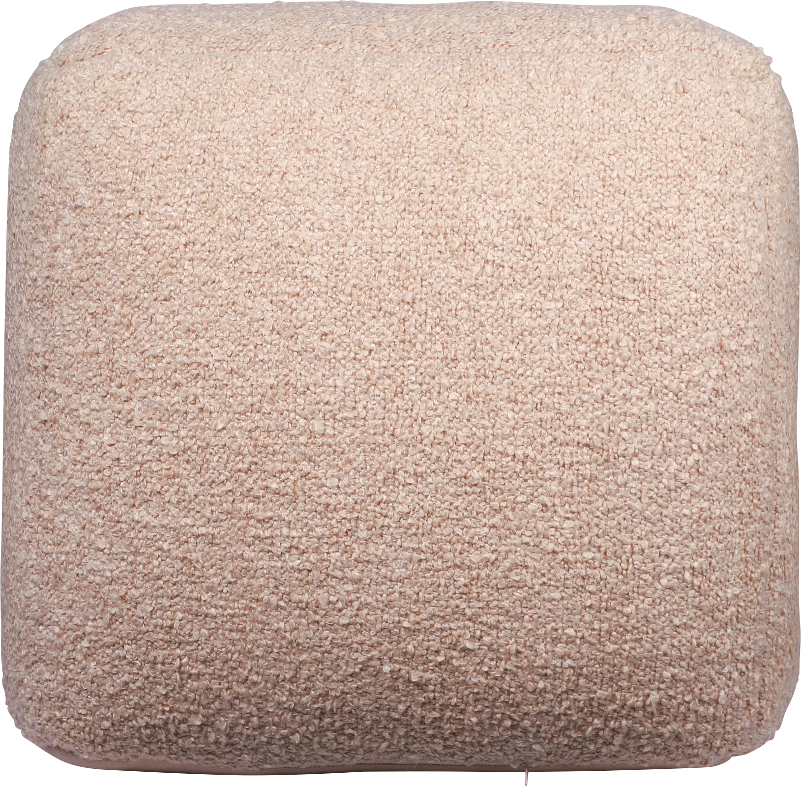 Nelior Beige Pouf - Image 1
