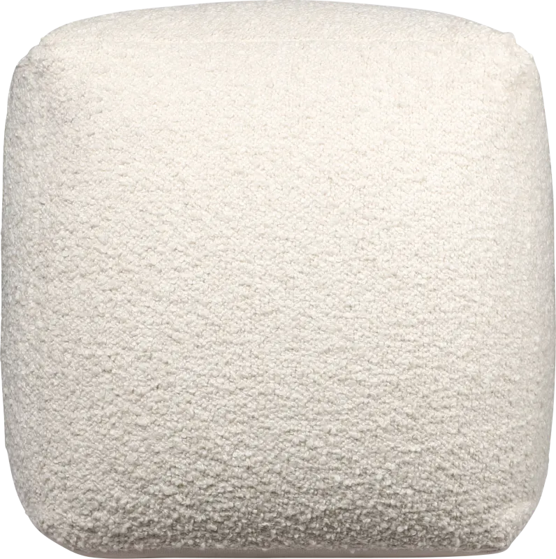 Nelior Ivory Pouf