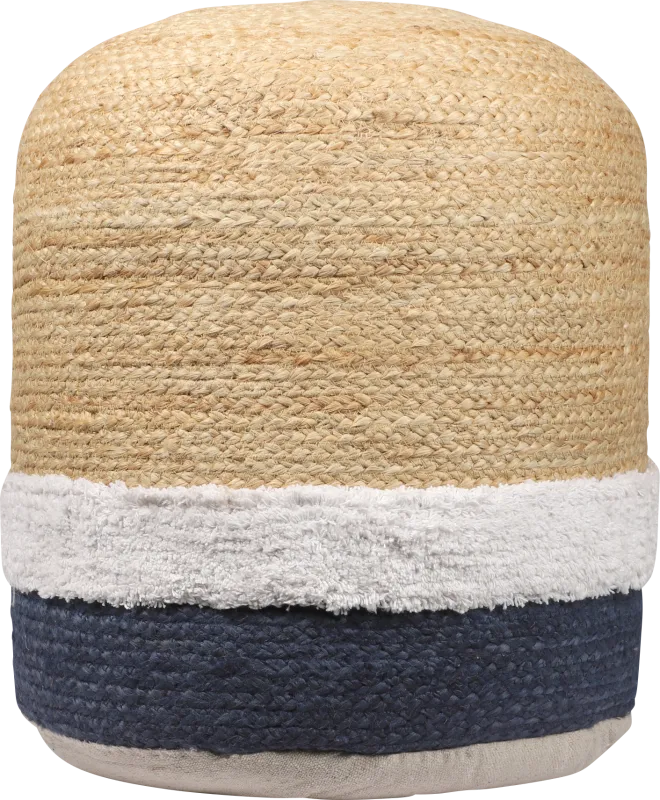 Amiden Natural/Navy Pouf