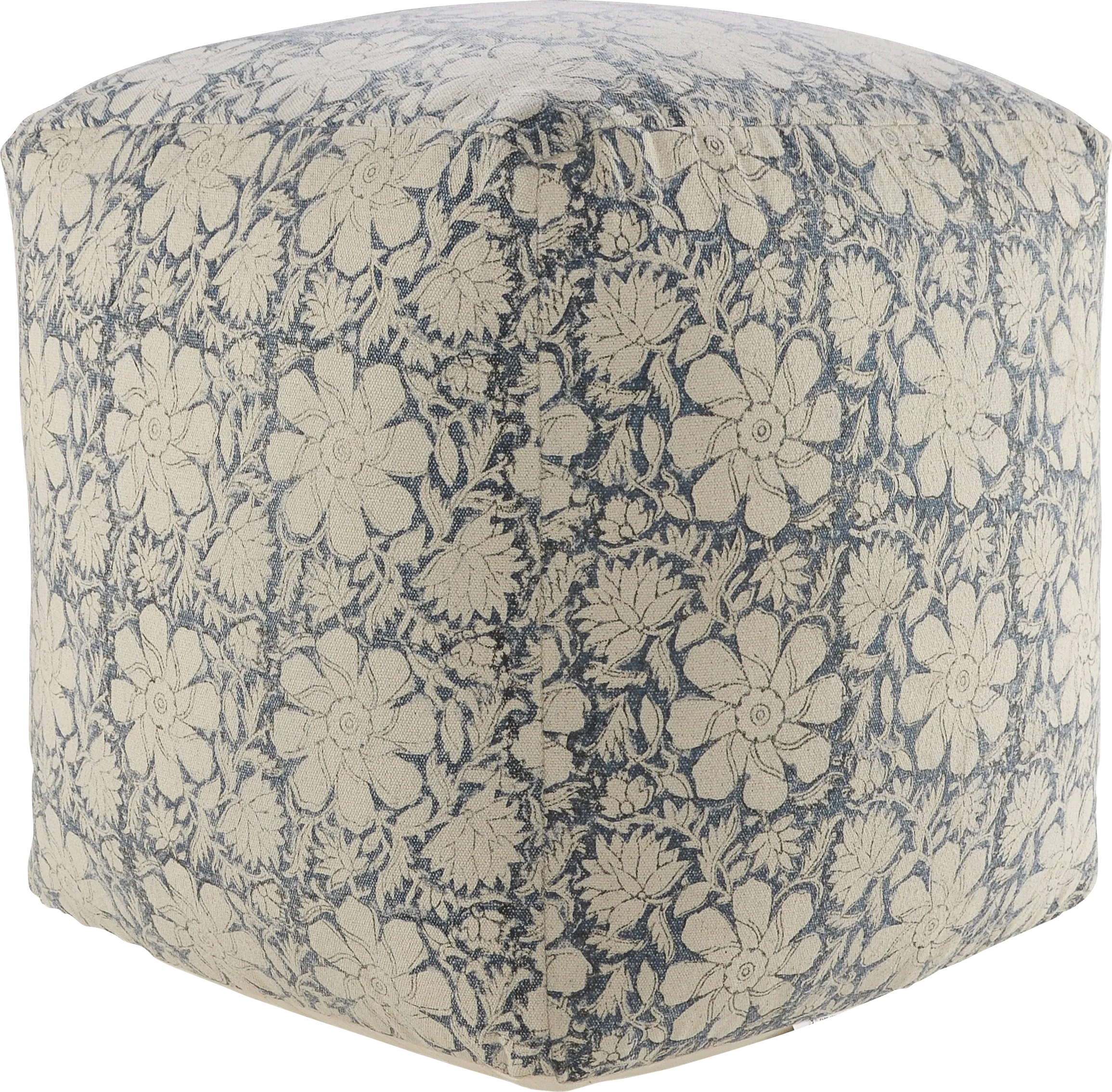 Elrael Blue/Cream Pouf