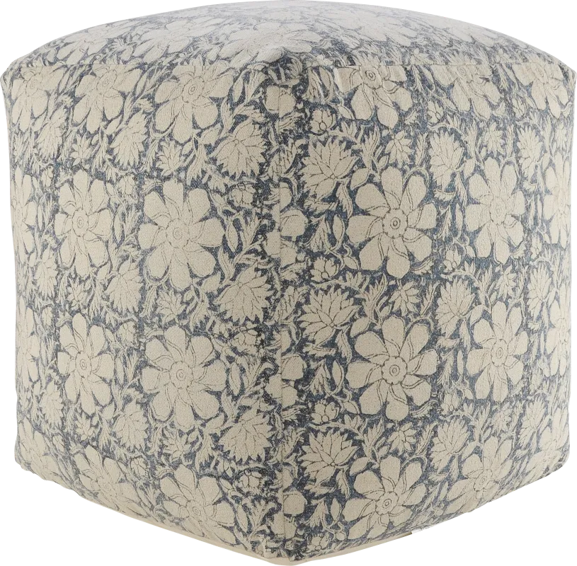 Elrael Blue/Cream Pouf
