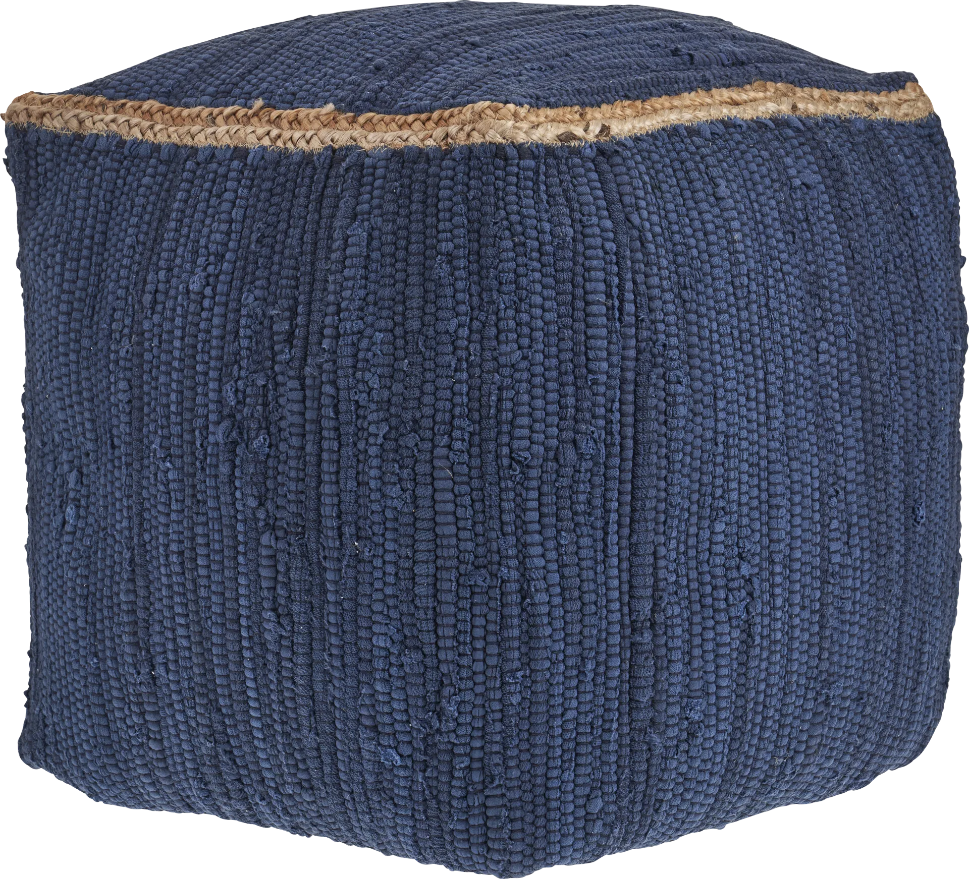 Binvia Indigo Pouf - Image 1