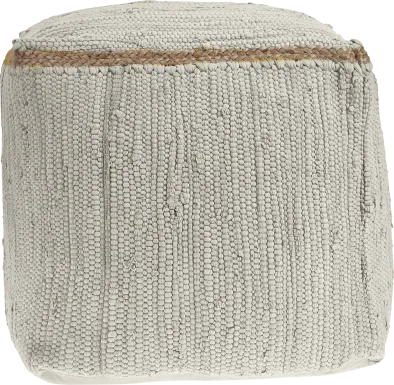 Binvia White Pouf