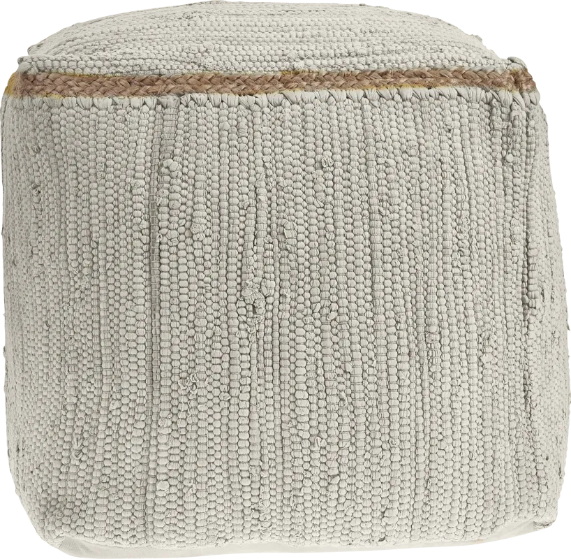 Binvia White Pouf
