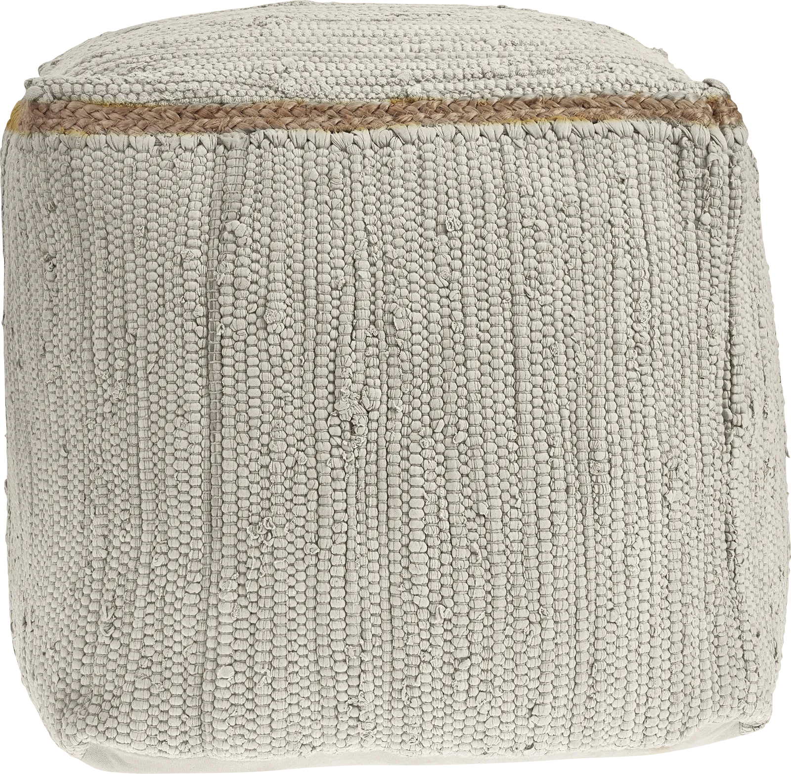 Binvia White Pouf - Image 1