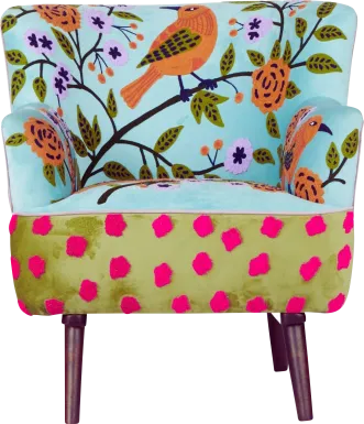 Tansya Blue/Multi Accent Chair