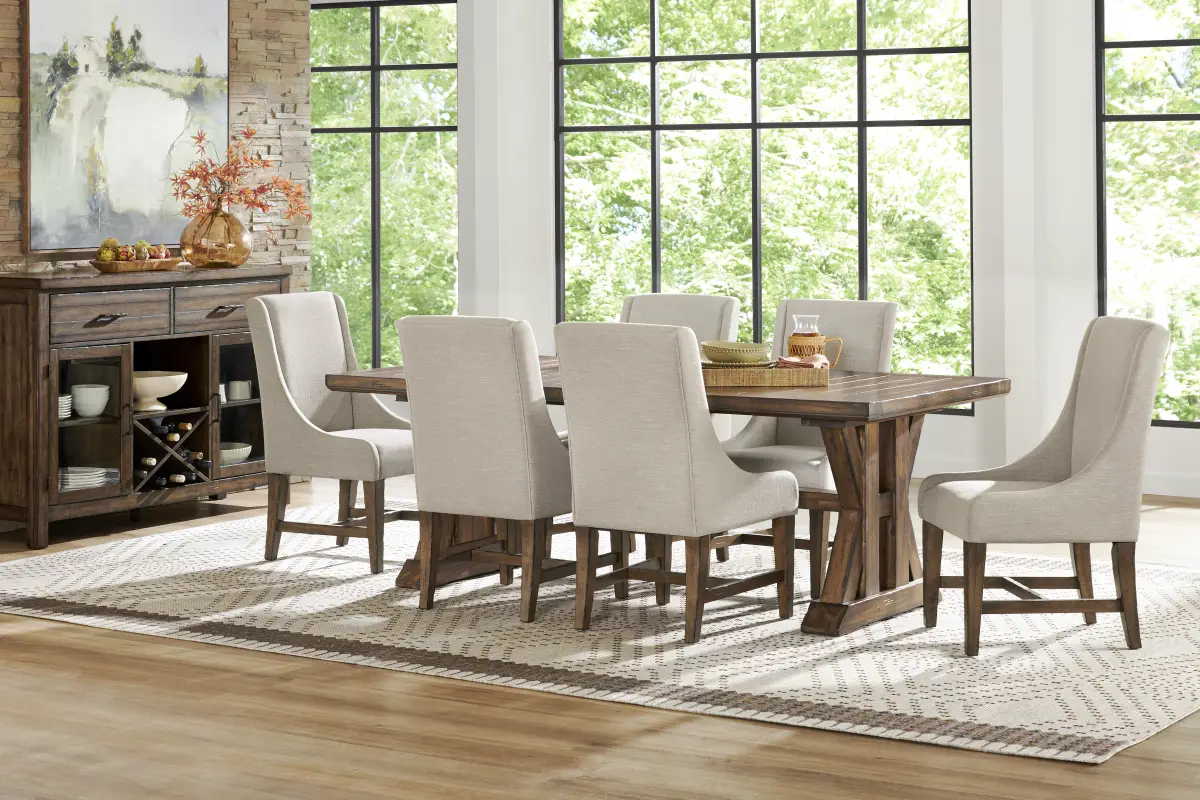 Covered Bridge Beige Arm Chair