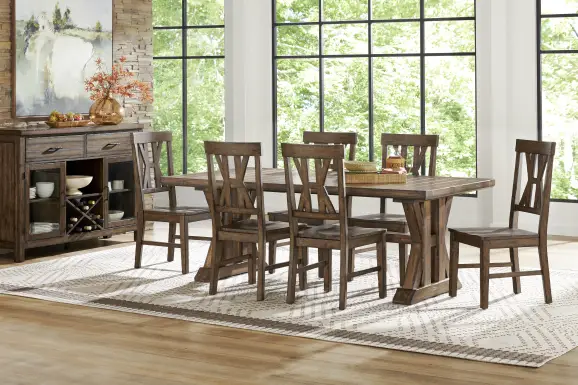 Covered Bridge Tobacco Dining Table