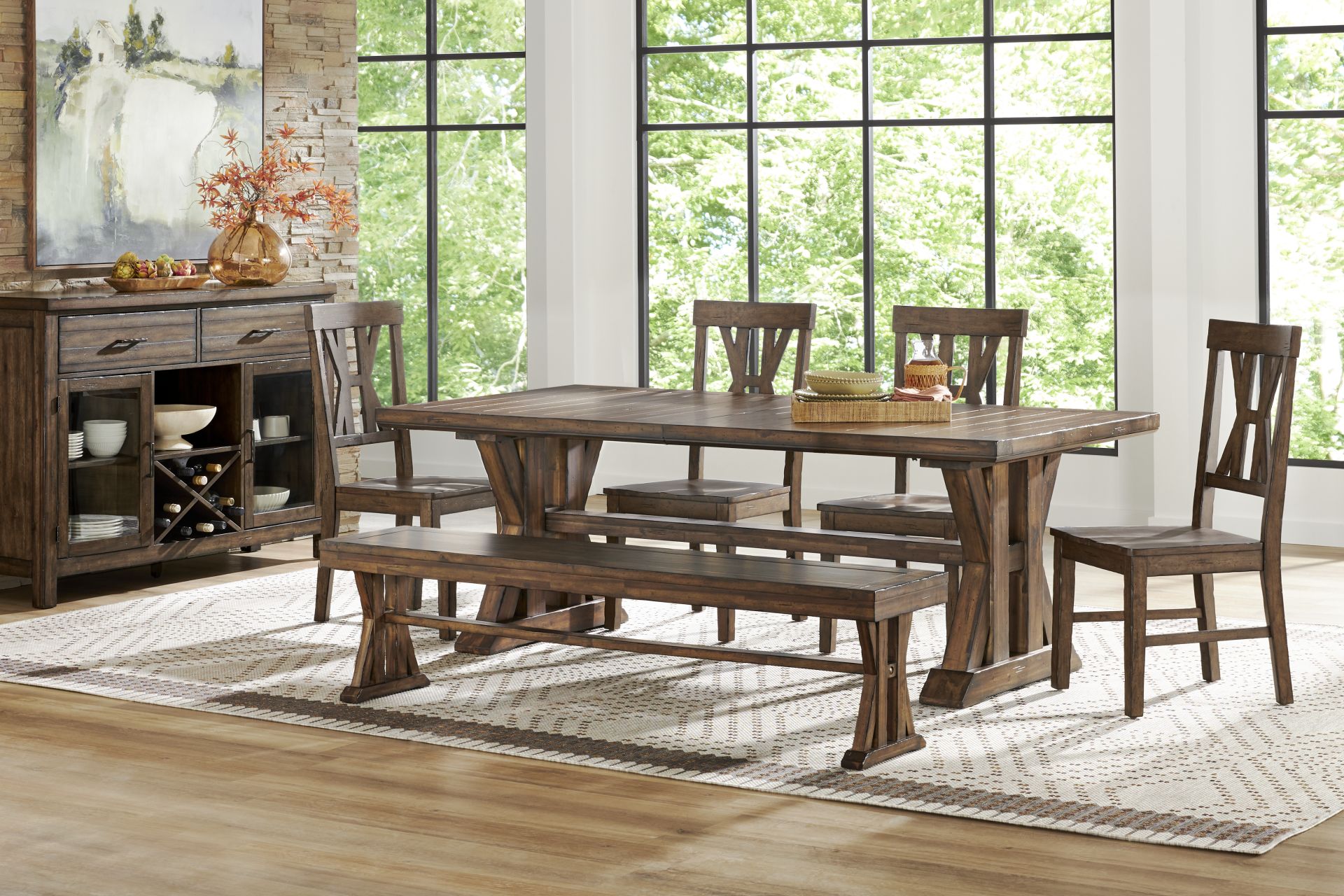 Covered Bridge Tobacco 6 Pc Dining Room - Image 1