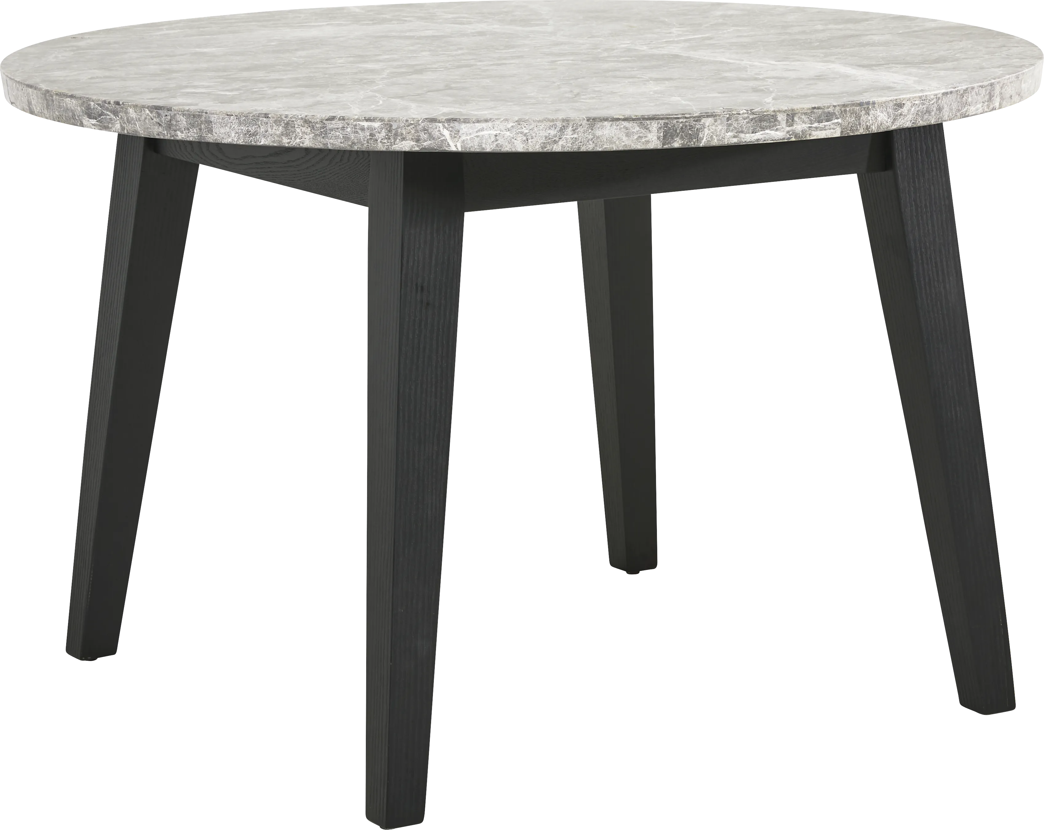 Viola Black Round Marble Top Dining Table - Thumbnail - Image 1