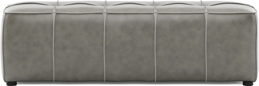 Giselle Gray Leather Bench