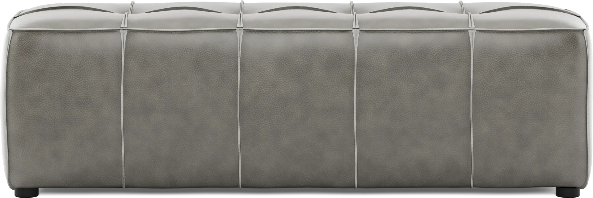 Giselle Gray Leather Bench