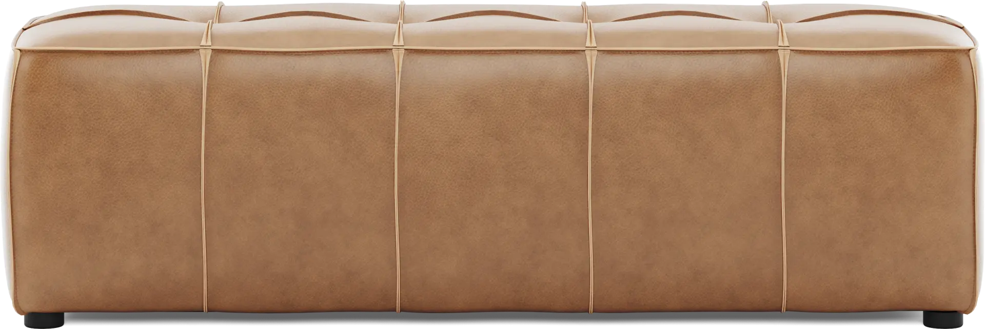 Giselle Camel Brown Leather Bench